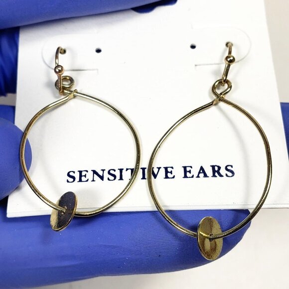 Croft and Barrow Gold tone Hoop Design Drop Earrings - Women's Fashion Jewelry - Picture 1 of 5